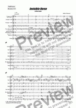 page one of Invisible Horse (brass septet)