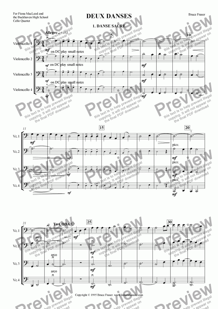 page one of DEUX DANSES
