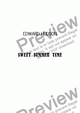 page one of Sweet Summer Time