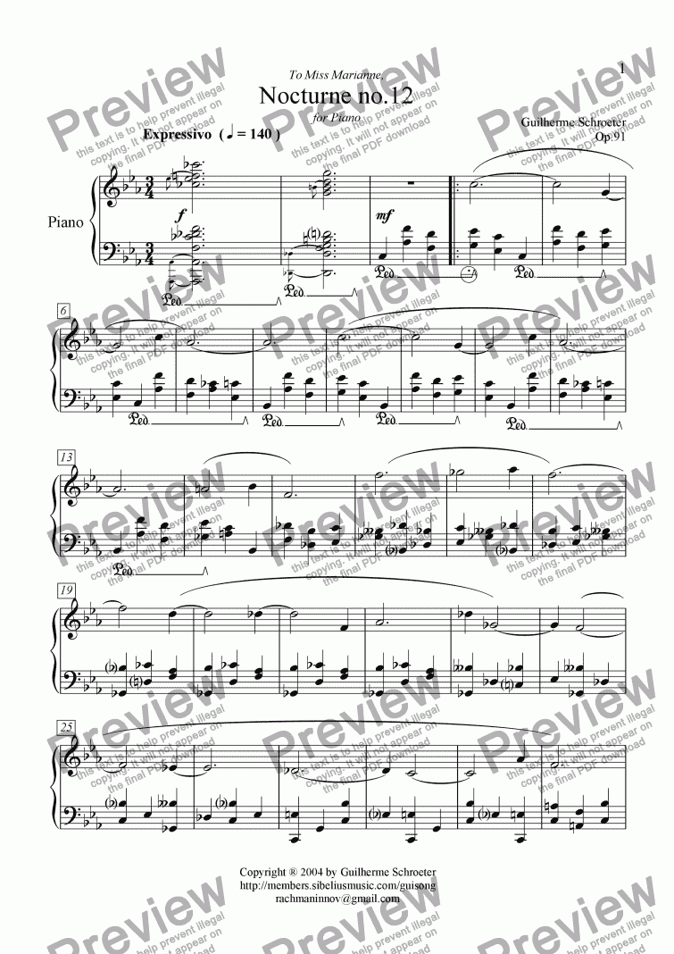 page one of Op.091 - Nocturne no.12 (C minor)