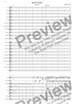 page one of Warriors - Symphonic Poem