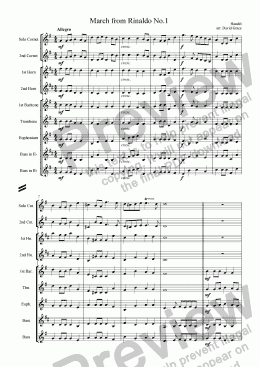 page one of Handel: Rinaldo March No.1