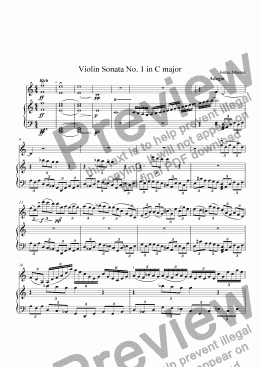 page one of A piece for Violin and Piano in C major