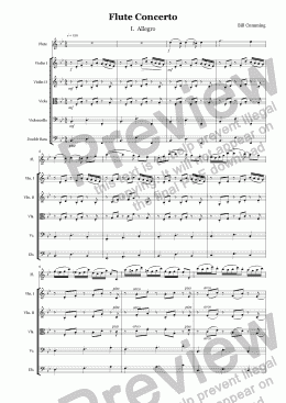 page one of Flute Concerto 1st mvt - Allegro