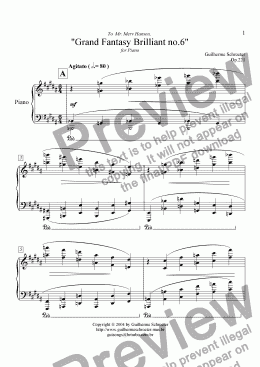 page one of Op.223 - Grand Fantasy Brilliant No.6 (B Major)