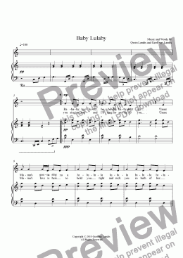 page one of Baby Lullaby