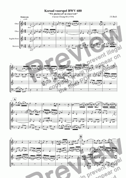 page one of J.S. Bach - Wir glauben all' an einen Gott BWV 680