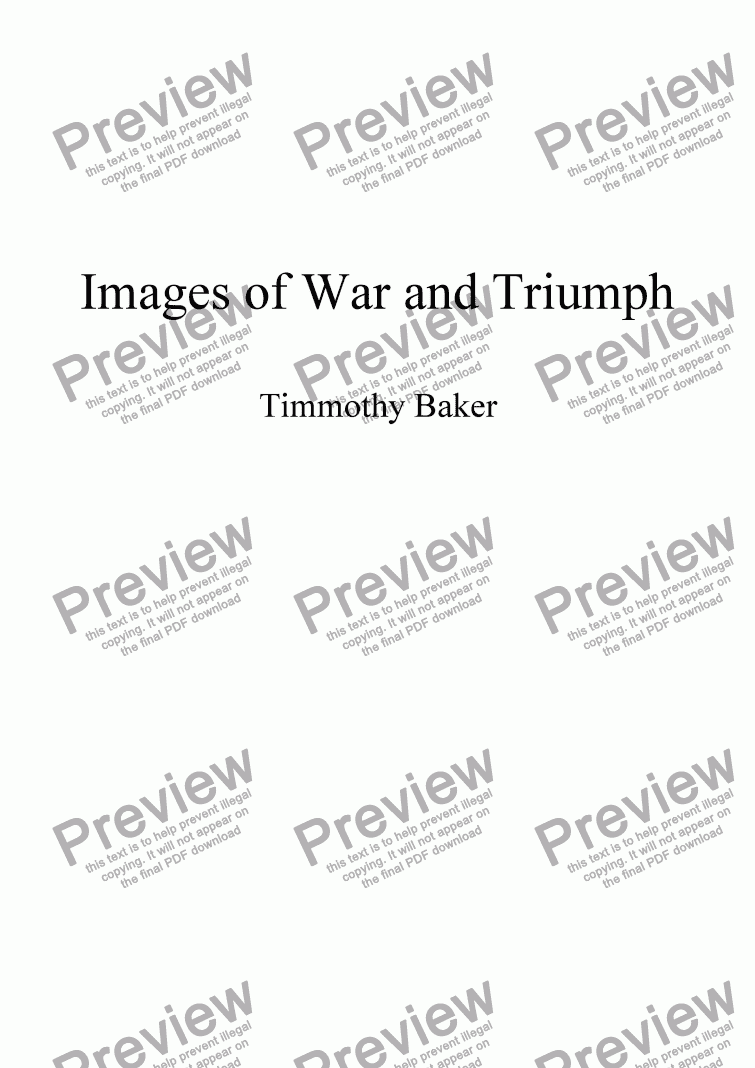 page one of Images of War and Triumph