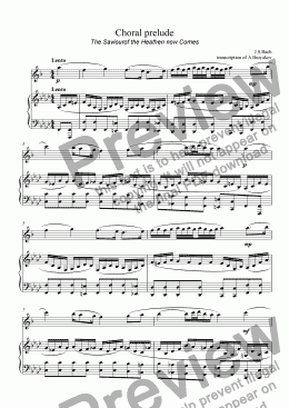 page one of Choral prilude "The Saviourof the Heathen now Comes"
