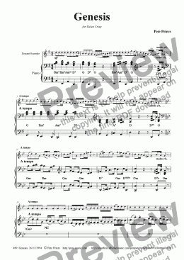 page one of Genesis [recorder version]