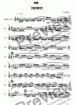 page one of JazzFlight Study No. 6 for Trumpet