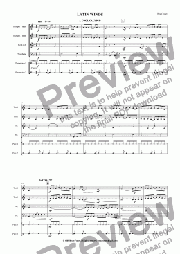 page one of BRASS LATIN WINDS