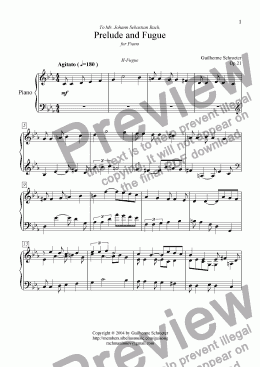 page one of Op.021 - Prelude and Fugue - II - Fugue (C minor)