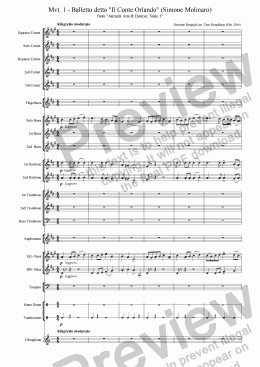 page one of BRASS BAND - Mvt. I - Ancient Airs and Dances