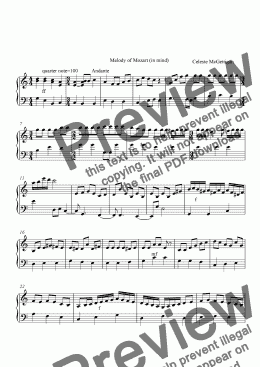 page one of Melody of Mozart #1