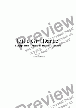 page one of Little Girl Dance