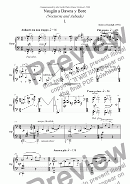page one of Nocturne & Aubade [harp] [+mp3]