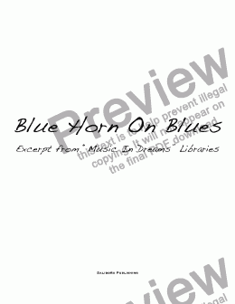 page one of Blue Horn On Blues