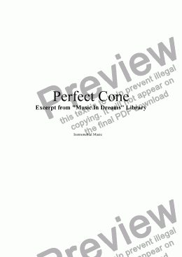page one of Perfect Cone