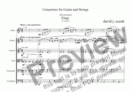 page one of Concertino for Guitar and Strings. 3rd Movement.