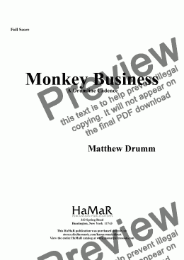 page one of Monkey Business