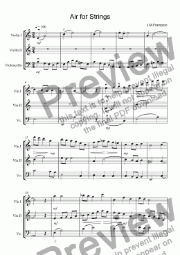 page one of Air for Strings