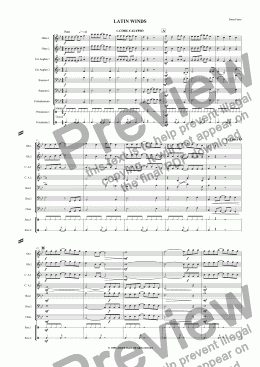 page one of DOUBLE REED LATIN WINDS
