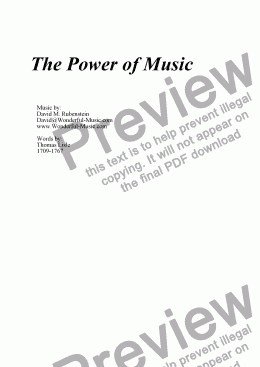 page one of The Power of Music