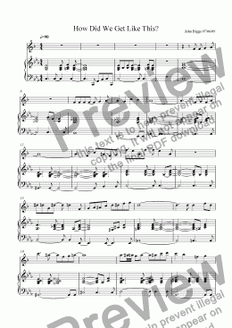 page one of How did we get like this? Tenor Saxophone
