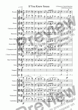 page one of "If You Knew Sousa" for Orchestra