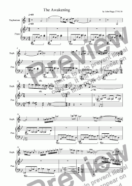 page one of The Awakening a solo for Euphonium
