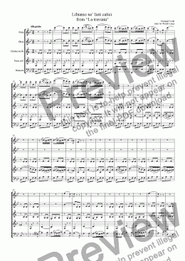 page one of Verdi - La Traviata Libiami ne' lieti calici