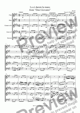 page one of Mozart - Don Giovanni No. 6 La ci darem la mano