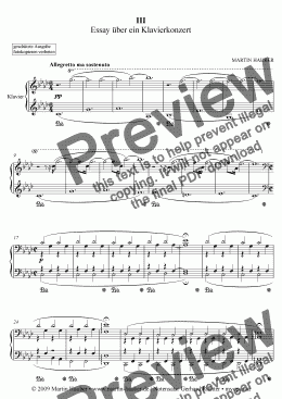 page one of Essay on a Piano Concert (Essay über ein Klavierkonzert)