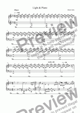 page one of Light & Piano