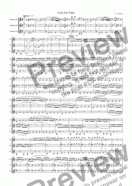 page one of Cosi Fan Tutte Overture