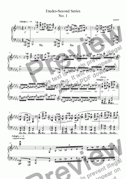 page one of Etude, Second Series
