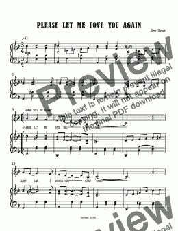page one of Please Let Me Love You Again - piano/vocal