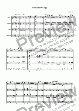 page one of Venetianer Galopp - String Quartet