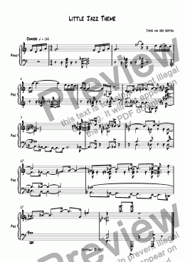page one of Little Jazz Theme (piano)