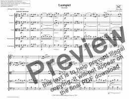 page one of Lustpiel Overture for String Orchestra
