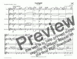page one of Lustpiel Overture for Flute Choir