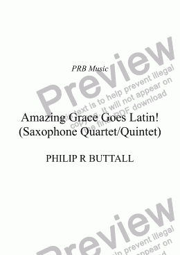 page one of Amazing Grace Goes Latin! (Saxophone Quartet / Quintet)