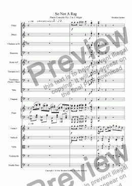 page one of Ragtime Piano Concerto in C Major (1st mvt)