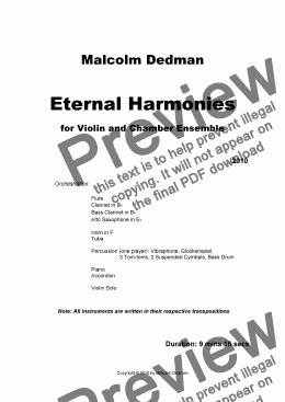page one of Eternal Harmonies