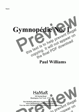 page one of Gymnopedie No. 1