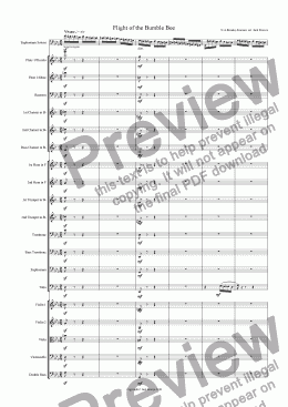 page one of Flight of the Bumble Bee (Orchestra - Euphonium Solo)
