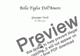 page one of Brass Choir - Verdi - Bella Figlia Dell'Amore