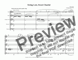 page one of Swing Low, Sweet Chariot for Wind Quintet