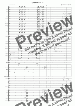 page one of Symphony No 58